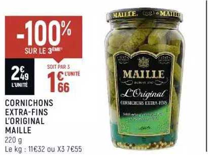cornichons extra-fins l'original maille
