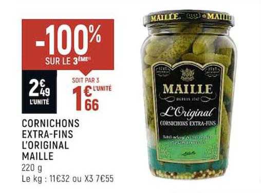 cornichons extra-fins l'original maille