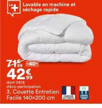 Couette Entretien Facile 140x200 Cm