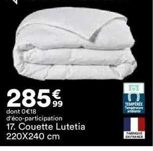 couette lutetia 220x240 cm