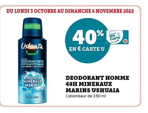 déodorant homme 48h minéraux marins ushuaïa