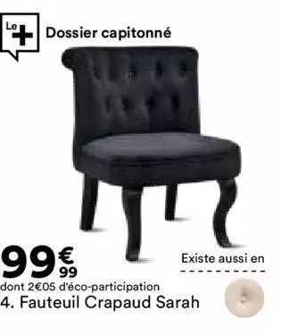 Fauteuil Crapaud Sarah