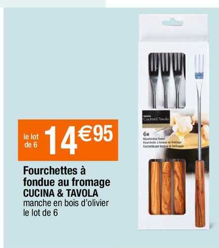 fourchettes à fondue au fromage cucina & tavola