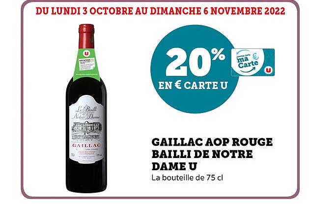 gaillac aop rouge bailli de notre dame u
