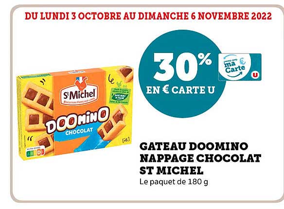 gâteau doomino nappage chocolat st michel