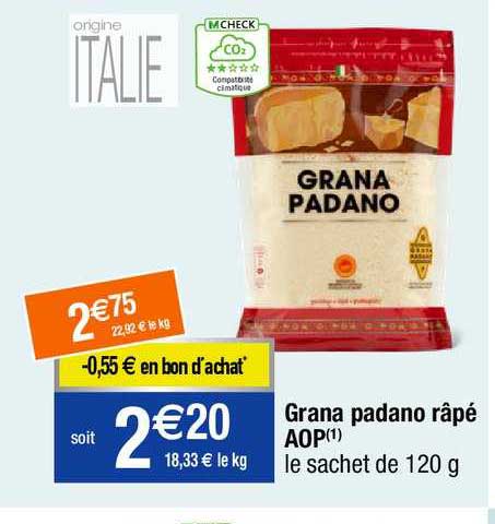 Grana Padano Râpé Aop