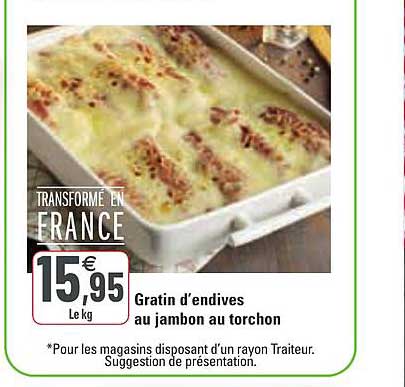 gratin d'endives au jambon au torchon
