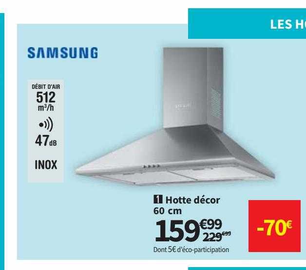 Hotte Décor 60 Cm Samsung