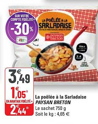 la poêlée à la sarladaise paysan breton