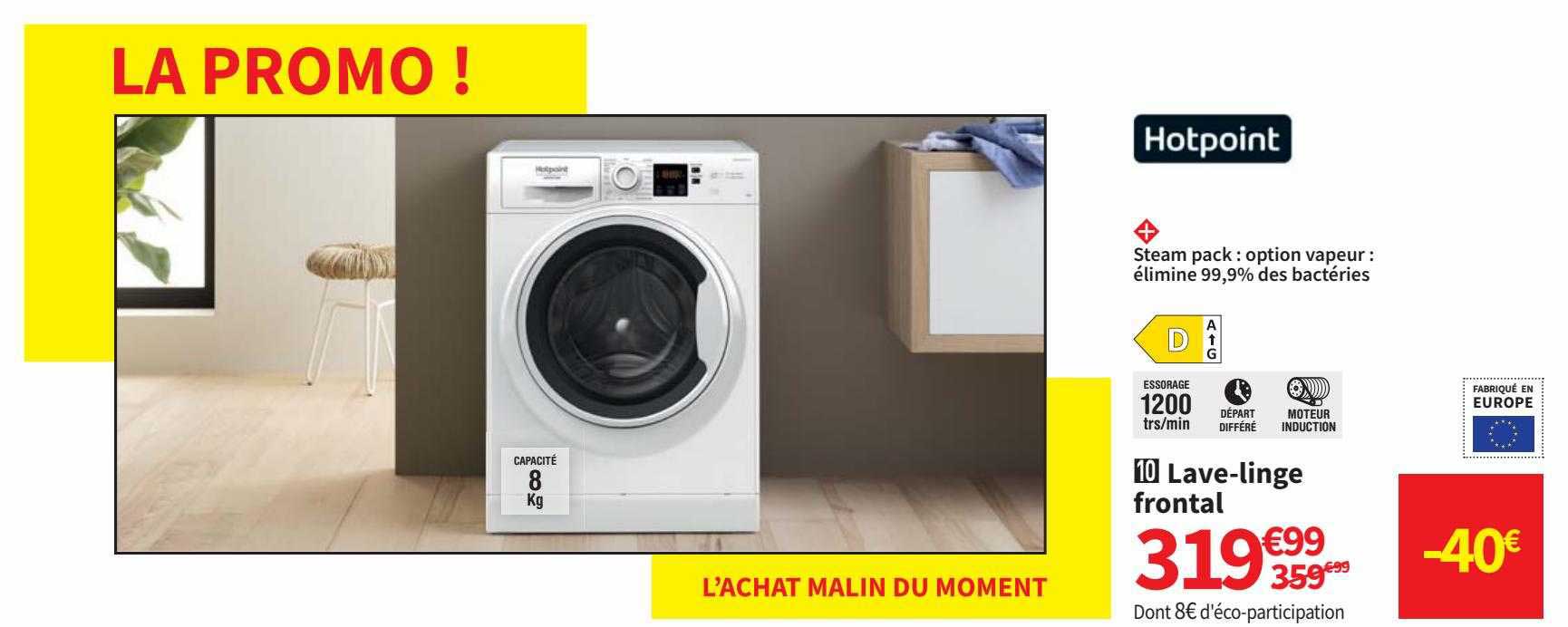 lave-linge frontal hotpoint