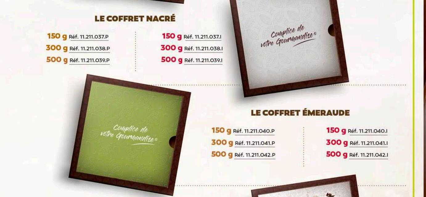 le coffret nacré, le coffret émeraude
