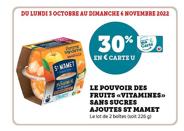 le pouvoir des fruits «vitamines» sans sucres ajoutés st mamet