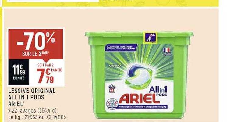 lessive original all in 1 pods ariel