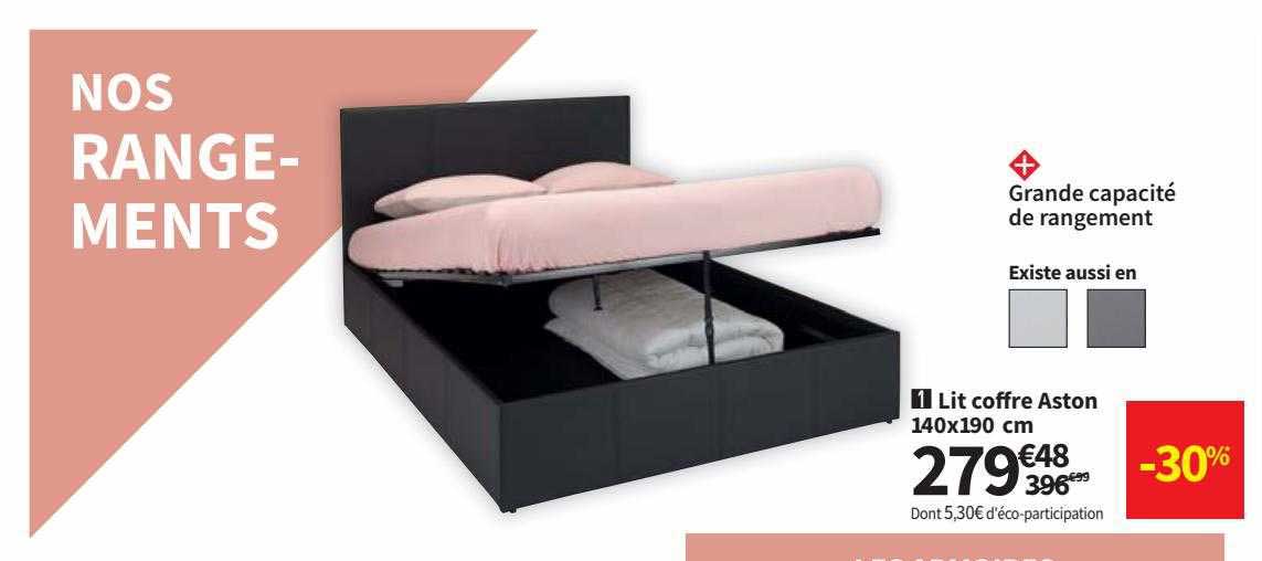 lit coffre aston 140x190 cm