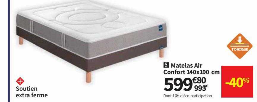 matelas air confort 140x190 cm
