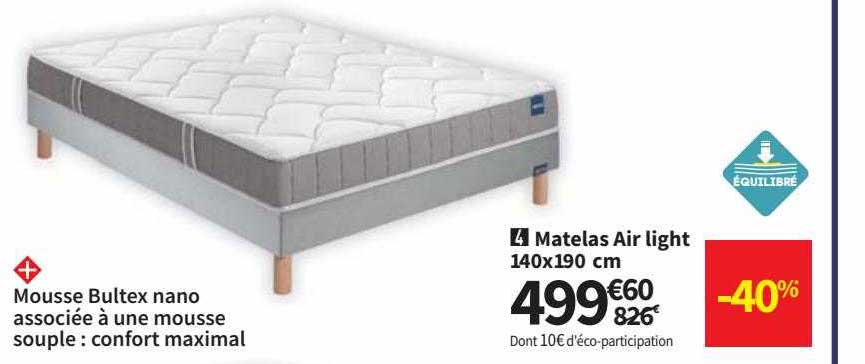 matelas air light 140x190 cm