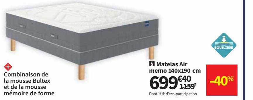 matelas air memo 140x190 cm