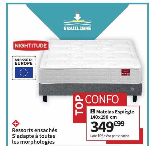 Matelas Espiègle 140x190 Cm