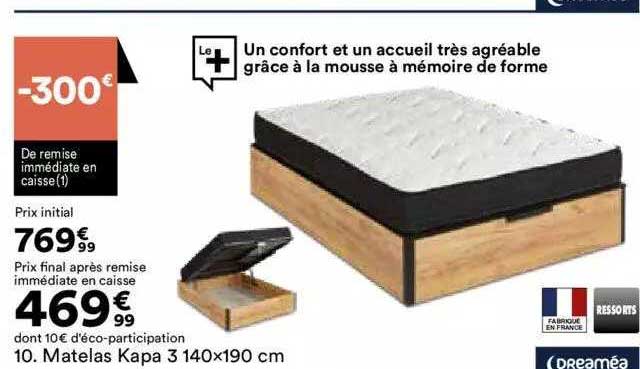 matelas kapa 3 140x190 cm dreaméa