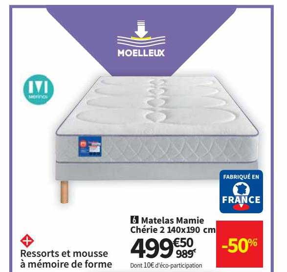 matelas mamie chérie 2 140x190 cm