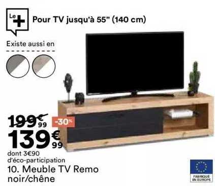 meuble tv reno noir-chêne
