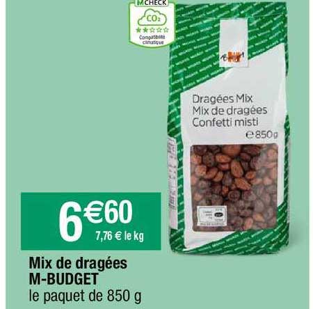 mix de dragées m-budget