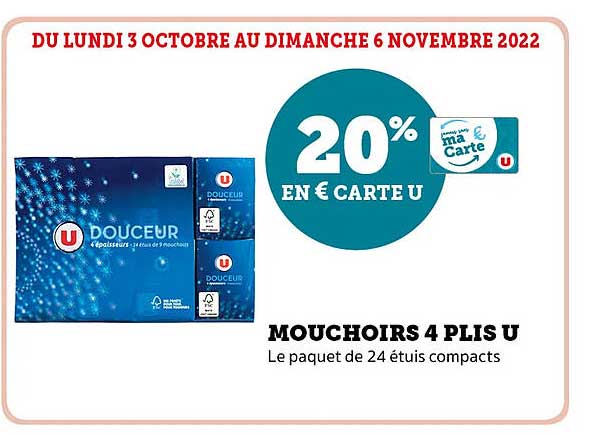 mouchoirs 4 plis u