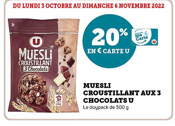 Muesli Croustillant Aux 3 Chocolats U