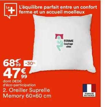 Oreiller Suprelle Memory 60x60 Cm