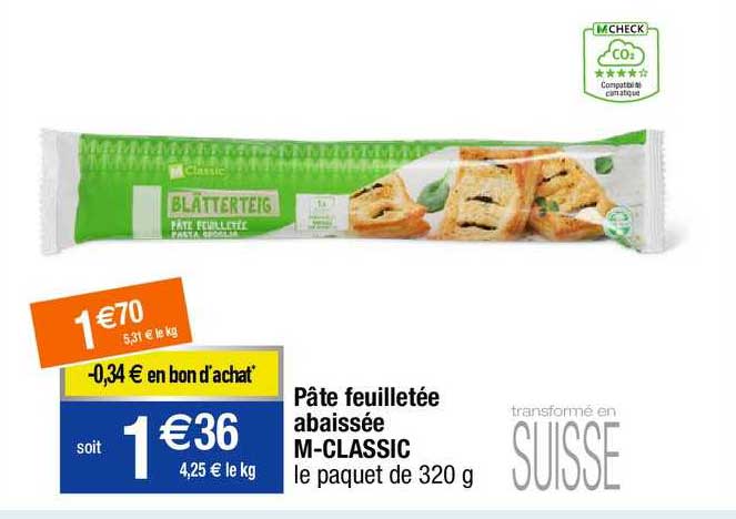 pâte feuilletée abaissée m-classic