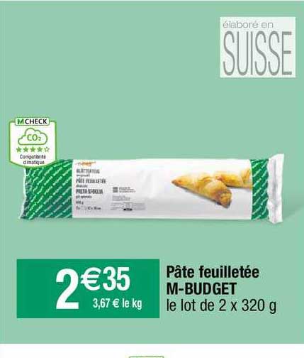 Pâte Feuilletée M-budget