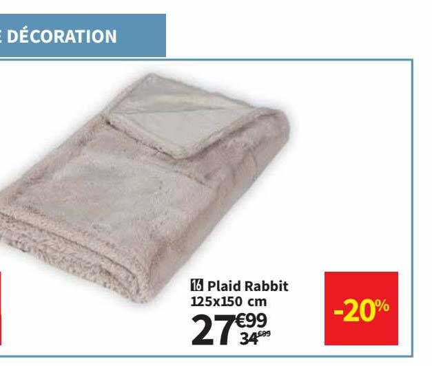 plaid rabbit 125x150 cm