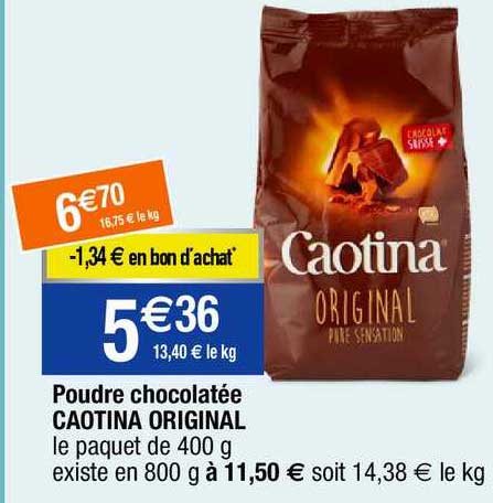 poudre chocolatée caotina original