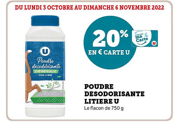 poudre désodorisante litière u