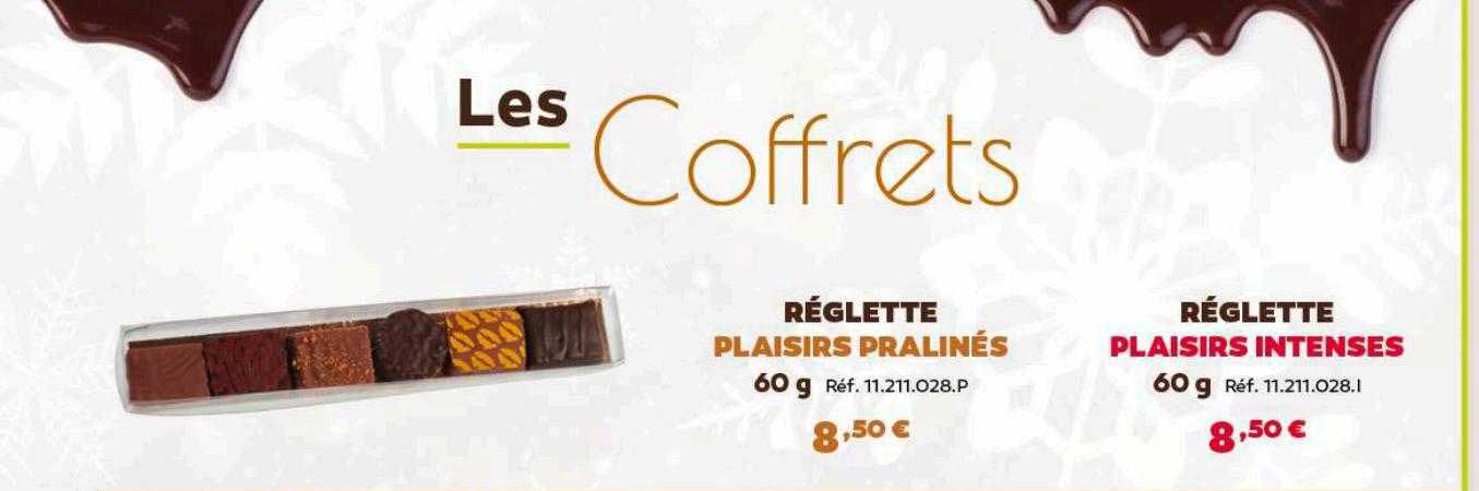 réglette plaisirs pralinés, réglette plaisirs intenses
