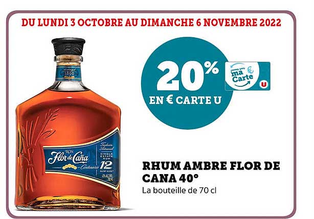 rhum ambré flor de cana 40°