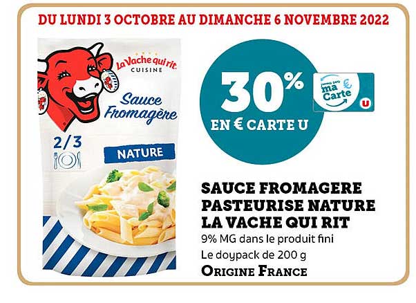 Sauce Fromagère Pasteurisé Nature La Vache Qui Rit