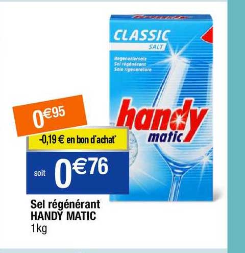 sel régénérant handy matic