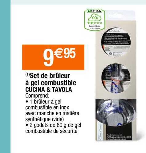 set de brûleur à gel combustible cucina & tavola