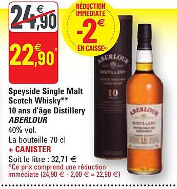 speyside single malt scotch whisky 10 ans d'âge distillery aberlour
