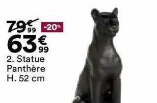 statue panthère h. 52 cm