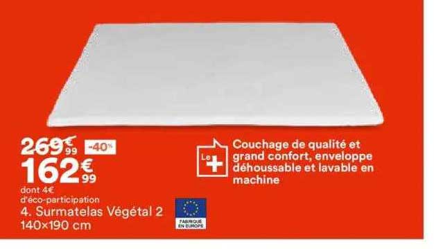 surmatelas végétal 2 140x190 cm
