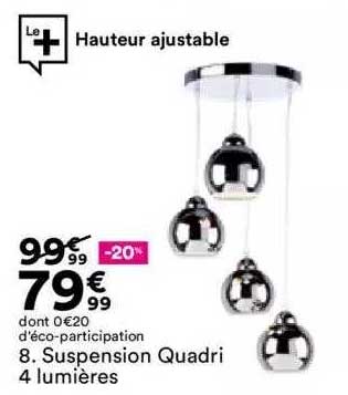 suspension quadri 4 lumières