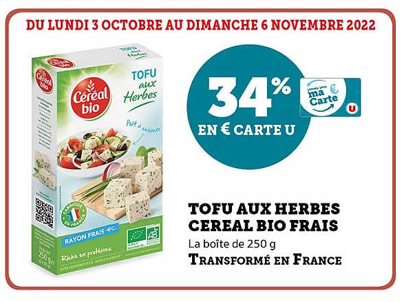 Tofu Aux Herbes Céréal Bio Frais