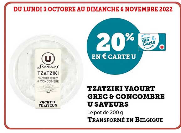 tzatziki yaourt grec & concombre u saveurs