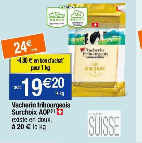 vacherin fribourgeois surchoix aop