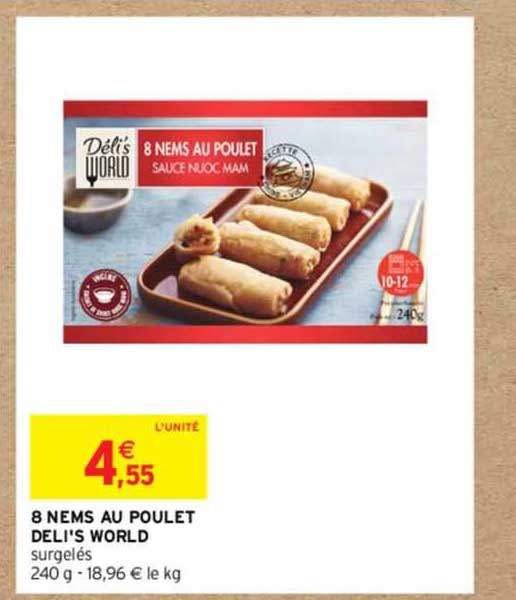 8 nems au poulet deli's world