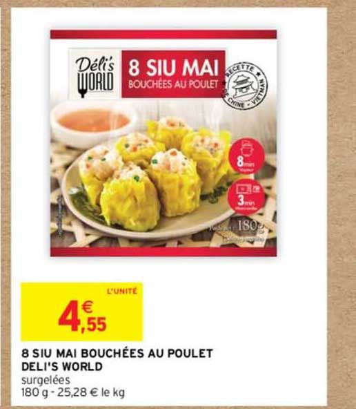 8 siu mai bouchées au poulet deli's world