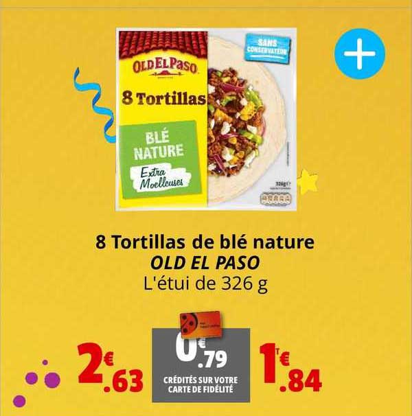 8 Tortillas De Blé Nature Old El Paso
