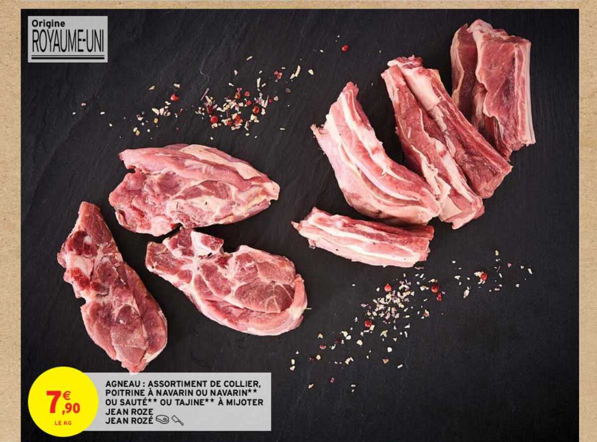 agneau: assotiment de collier, poitrine à navarin ou sauté ou tajine à mijoter jean rozé